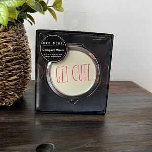 NIB Rae Dunn “GET CUTE.” Compact Mirror